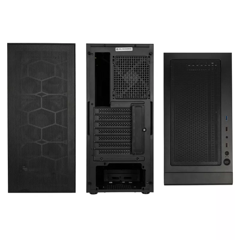 Kolink Observatory HF Mesh PWM Midi-Tower - schwarz
