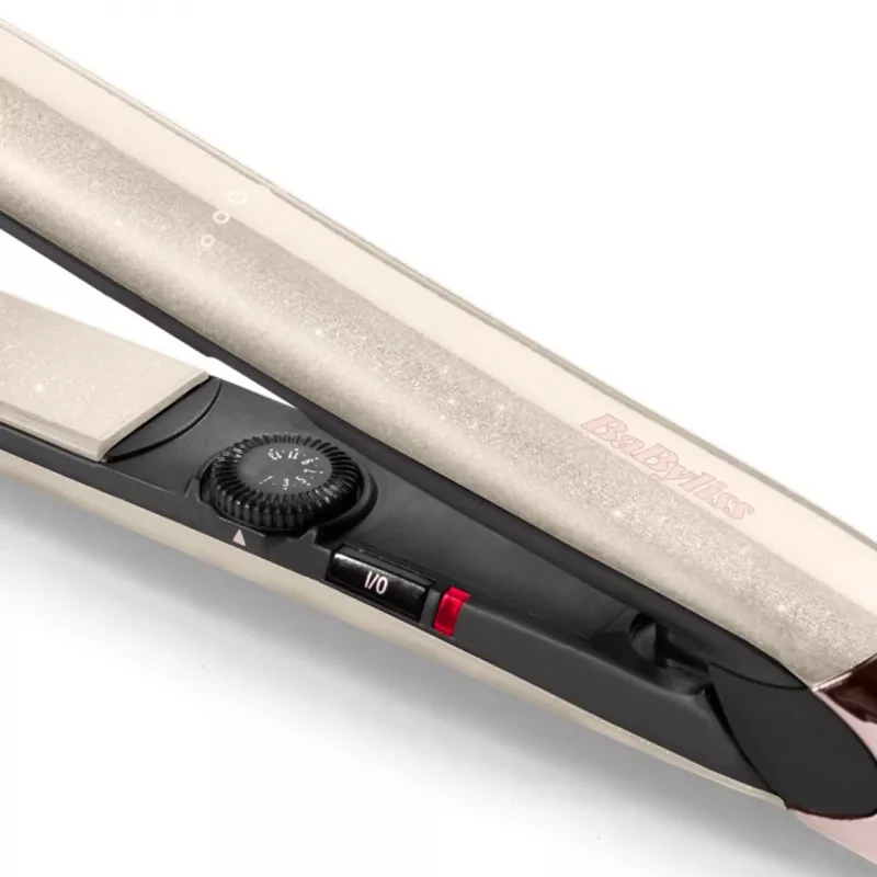 Glätteisen BABYLISS ST914PE — Keramik-/Titanplatten, 13 Heizstufen, 100–240 V, Beige/Kupfer