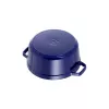 Staub 24 cm runder Gusseisen-Cocotte Dunkelblau