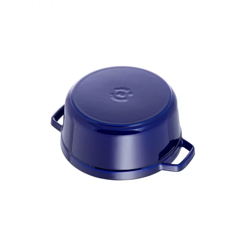 Staub 24 cm runder Gusseisen-Cocotte Dunkelblau
