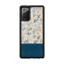 Handyhülle Man and Wood Galaxy Note 20 — blaue Blume auf Schwarz
