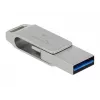USB-Stick DeLOCK 64 GB USB-C Type-A drehbar Metallgehäuse