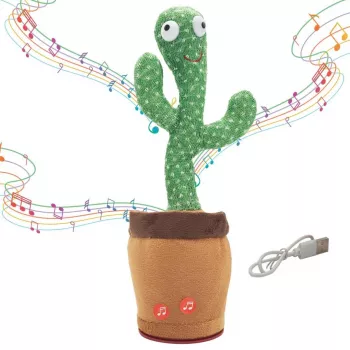 Tanzender Kaktus Spielzeug Extralink Toys, Singendes Spielzeug für Kinder LED USB