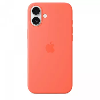 iPhone 16 Plus Silikon Case mit MagSafe - Mandarine