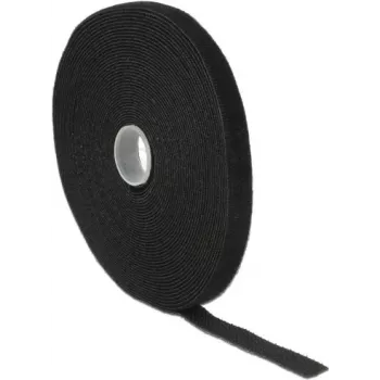 Klettverschlussband DeLOCK 18712 Schwarz 13 mm 10 m