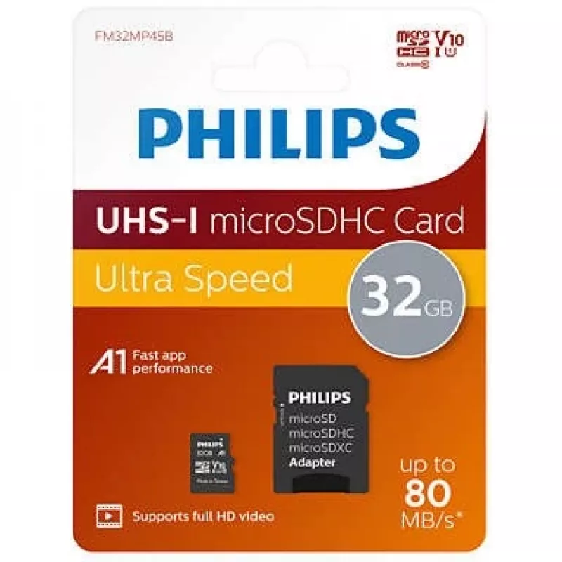 Philips FM32MP45B/00 Speicherkarte 32 GB MicroSDXC UHS-I Class 10