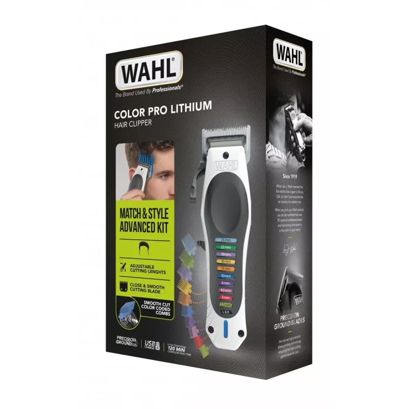 Wahl 3028048 Haarschneider/Schneidemaschine Schwarz, Weiß 10 Lithium-Ionen (Li-Ion)