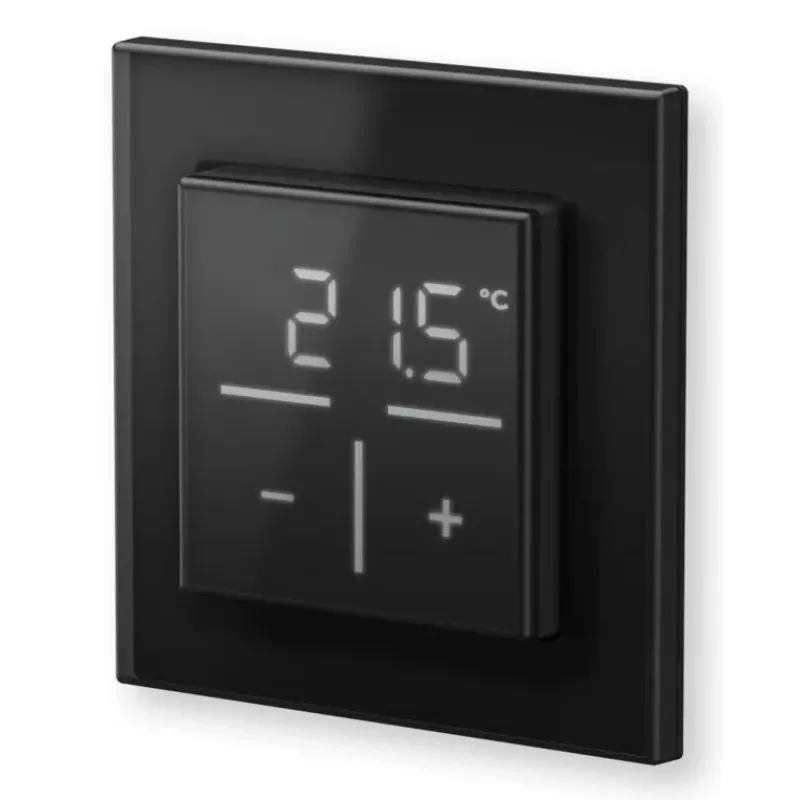 Glas-Wandthermostat Homematic IP 161570A0 — digital, schwarz, 230 V, IP20