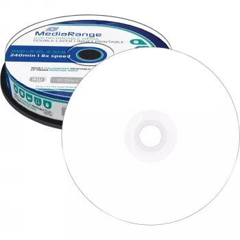 DVD+R DL MediaRange MR468 8,5 GB 8x Weiß Inkjet bedruckbar 10 Stück Spindel