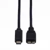 ROLINE - USB-Kabel - USB Typ C (M) auf Micro-USB Typ B (M) - 50 cm - Schwarz (11.02.9005)