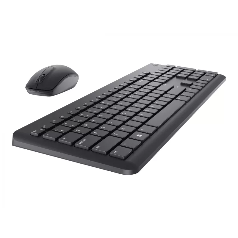 DELL Tastatur und Maus - KM3322W - Ukrainisch (QWERTY), Full-Size (100 %), Kabellos, RF Wireless, QWERTY, Schwarz, Maus enthalten