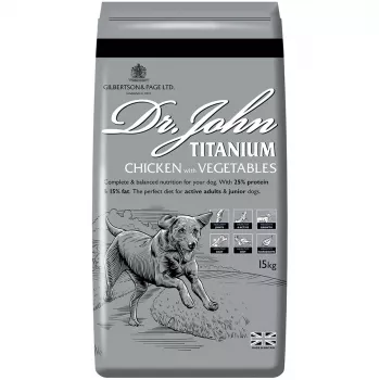 DR JOHN Titanium Chicken - Trockenhundefutter - 15 kg