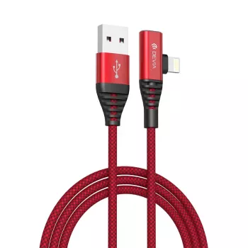 USB 2-in-1 Lade-/Datenkabel Devia Strom Series 1,2 m — Rot