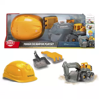 Spielzeugbagger-Set Dickie Volvo Tough Excavator 203729016 – Baufahrzeug-Spielset aus Druckguss