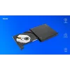 Externes schlank-DVD±RW-Laufwerk SAVIO AK-43, USB 2.0, schwarz, unterstützt CD-/DVD-Lesen/Schreiben (24x CD, 8x DVD)