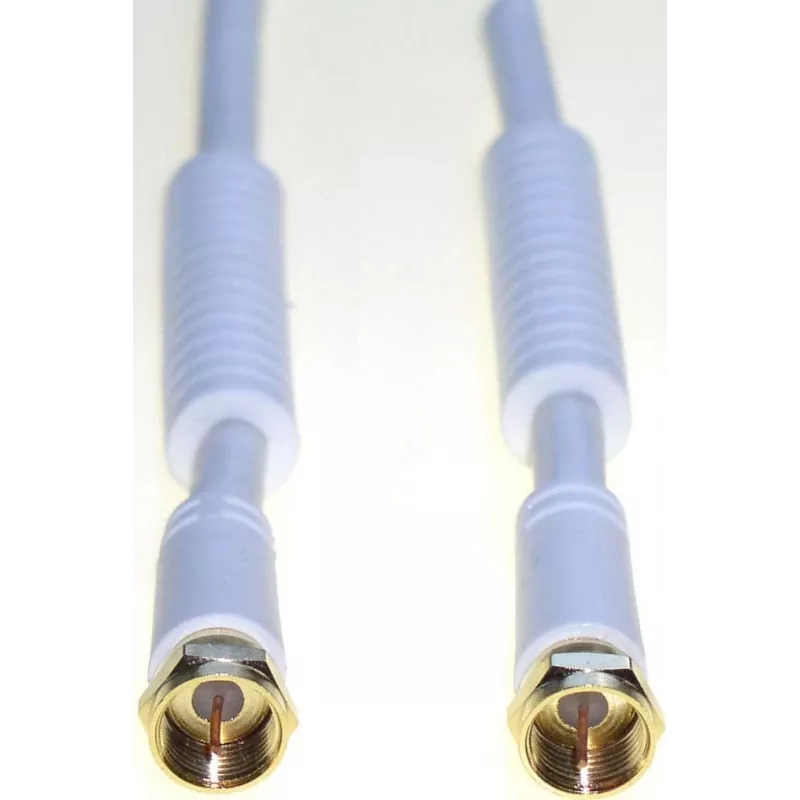 Koaxialkabel e&p elektrik handels FA 205 G L, F‑auf‑F-Stecker, 5 m, weiß