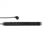 LogiLink - Stromverteilungseinheit (Rack - einbaufähig) - 3500 Watt - Eingabe, Eingang CEE 7/7 - Ausgangsanschlüsse: 8 (2 x USB, 8 x CEE 7/7) - 1U - 4