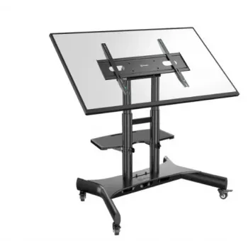 TV-Rollwagen ONKRON TS1380-B für 50–83-Zoll-Fernseher, schwarz, höhenverstellbar, Rollfuß