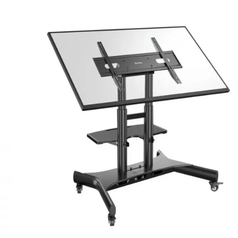 TV-Rollwagen ONKRON TS1380-B für 50–83-Zoll-Fernseher, schwarz, höhenverstellbar, Rollfuß