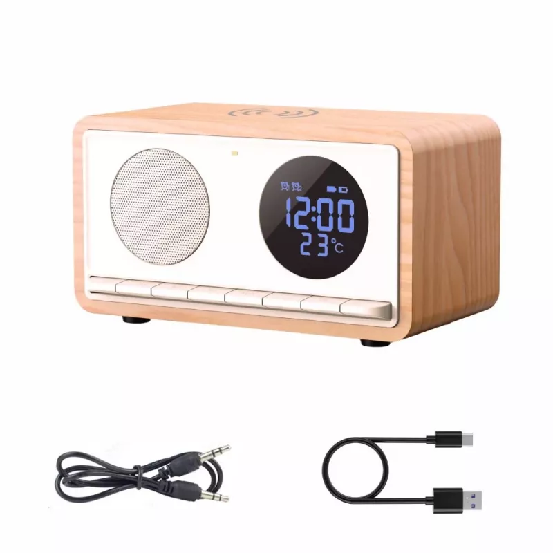 MANTA RDI912W Rimini Radiowecker, Bluetooth und kabelloses Laden, weiß