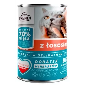 FRENDI mit Lachsstückchen in zarter Sauce - Nassfutter für Katzen - 400g