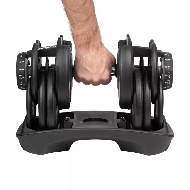 Verstellbare Gusseisenhantel Rebel RBA-2303 — bis zu 24 kg, schwarz, einteilig