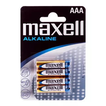Maxell Batterie Alkaline LR-03 AAA 4er-Pack Einwegbatterie