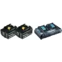 Makita DC18RD – Ladegerät + Akku 2x – Li-Ion – 5 Ah – 90 Wh – für Makita DHR263Z, DHR263ZJ, DHR264Z, DHR264ZJ, DUH651Z, DUR364LZ (197629-2)
