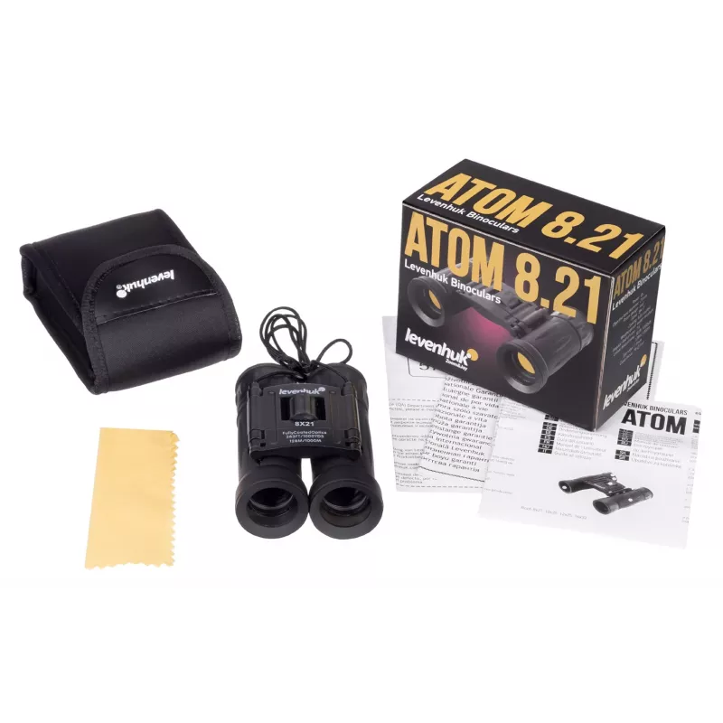 Fernglas Levenhuk Atom 8x21 Dachprisma Schwarz Vergrößerung 8x