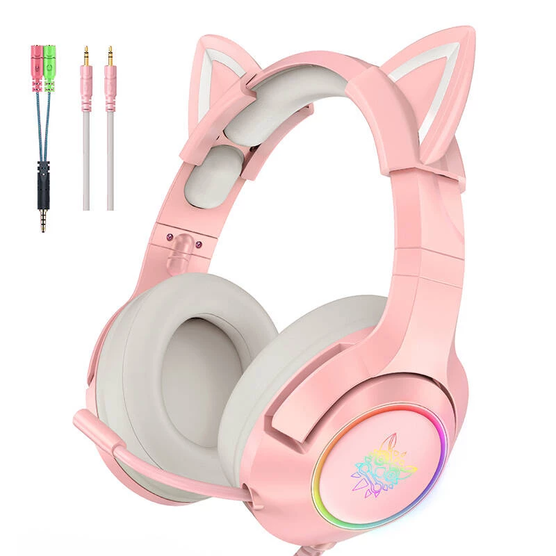Headset Onikuma K9 Pink RGB Gaming-Headset