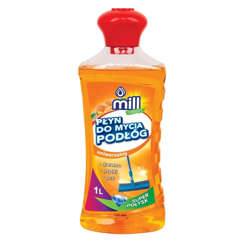 Bodenreinigerflüssigkeit Mill Clean Orange 1 L - Mill 1 L Bodenreiniger (Orangenduft)
