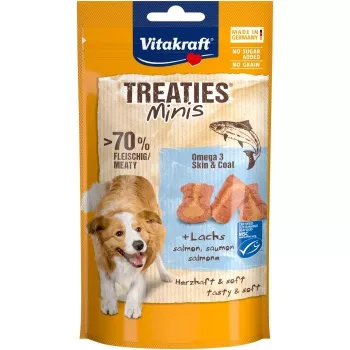 Hundeleckerli Vitakraft VITAKRAFT Treaties Minis 48 g — hypoallergen mit Fischgeschmack, gluten- und konservierungsstofffrei