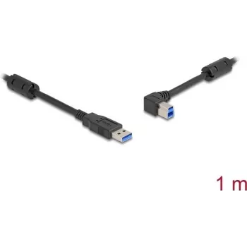 DeLOCK USB-Kabel Typ-A Stecker auf Typ-B Stecker 90° nach links abgewinkelt 1 m