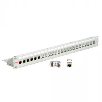 19-Zoll-Keystone-Modulträger, 24 Ports, geschirmt, Hellgrau (26.11.0359)