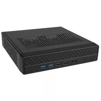 Akasa Cypher MX3 - Mini-Tower - PC - SGCC - Schwarz - Thin Mini-ITX - Festplatte - Stromversorgung (A-ITX38U3-M1B)