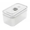 Vakuumierbox ZWILLING 36807-007-0, rechteckiger Kunststoff-Lebensmittelbehälter, 1,1 l & 2,3 l, luftdicht verschließbarer Deckel, abnehmbar, durchscheinend weiß