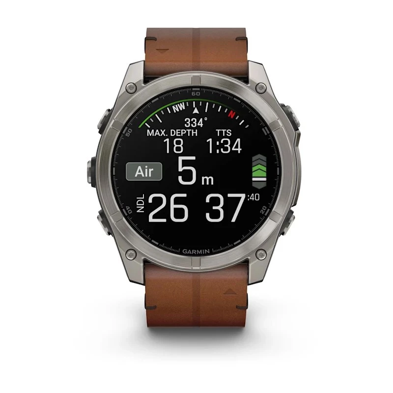 Garmin Fenix 8 3,56 cm (1,4) AMOLED 51 mm Digital 454 x 454 Pixel Touchscreen Titan Wi-Fi GPS (Satellit)