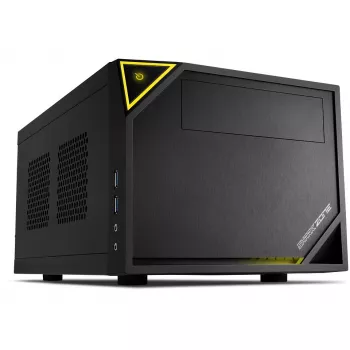 PC-Gehäuse Sharkoon SHARK ZONE C10 Mini-ITX Schwarz, Gelb