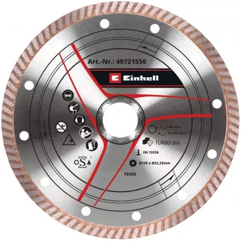 Diamant-Trennscheibe EINHELL 150×1,6 mm für Akku-Winkelschleifer, M14-Bohrung