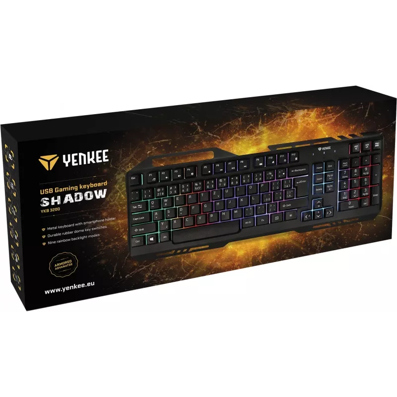 Tastatur YKB 3200 SHADOW metal, LED