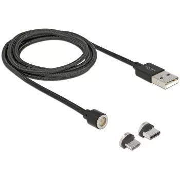 USB-Kabel DeLOCK 85723 USB 2.0 1,1 m USB A USB C/Micro-USB B Schwarz