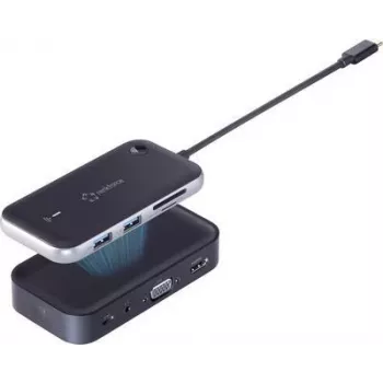 Renkforce RF-4499450 USB-C™ Mini-Dockingstation Geeignet für Marke: Universal Kabellose Bildübertragung, Integrierter Kartenleser (RF-4499450)