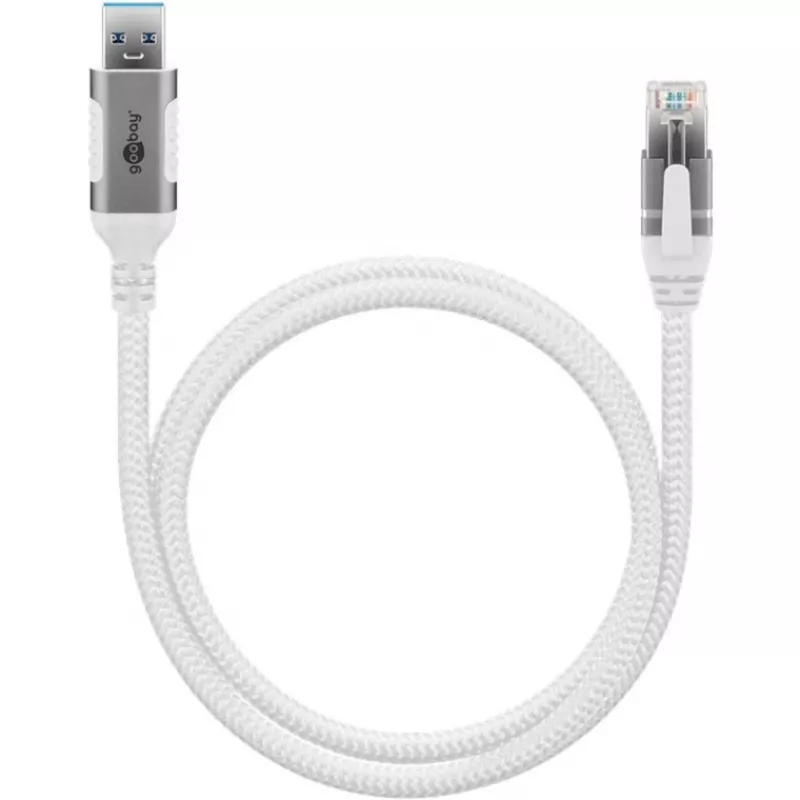Goobay 74159 – Netzwerk-Adapterkabel USB 3.0 Typ A Gigabit Ethernet 2 m – Netzwerkkarte – 1.000 Mbit/s (74159)