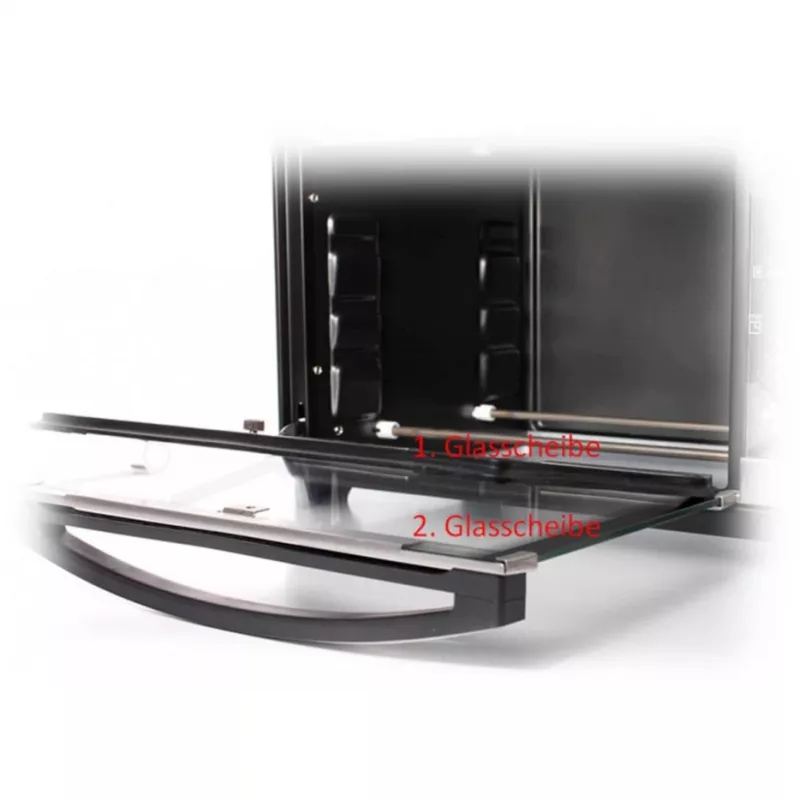 Mini-Backofen Rommelsbacher BG 1805/E Edelstahl – 42 L, 80–230 °C, 7 Modi, Rotisserie