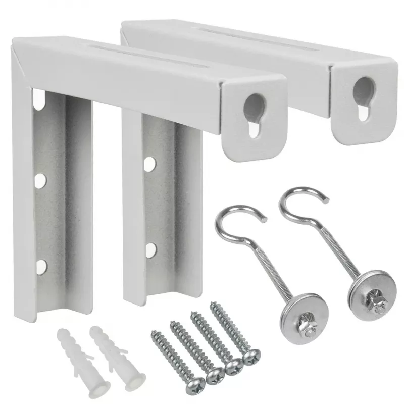 Maclean MC-923 Set aus 2 Halterungen für Projektionsleinwände, max. Traglast 25 kg (für das Set), Stahl