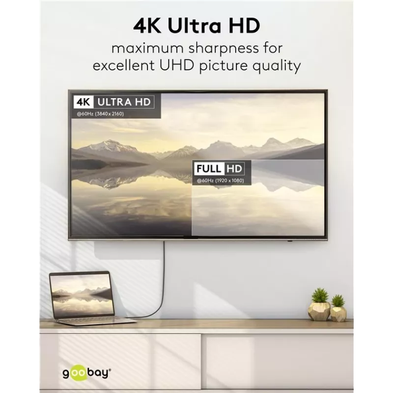USB-C-zu-DisplayPort-Kabel GOOBAY 75704, 1 m, bis zu 4K@60Hz