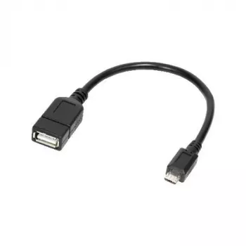 Logilink - USB OTG Adapter für Smartphones - USB Typ A (B) - Micro-USB Typ B (S) (USB 2.0) - 0,20 m - Schwarz (AA0035)