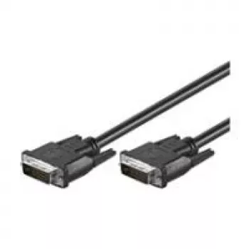Wentronic Goobay DVI-D FullHD Kabel Dual Link, Schwarz, 5 m - DVI-D-Stecker Dual-Link (24+1-Pin) > DVI-D-Stecker Dual-Link (24+1-Pin) (68084)