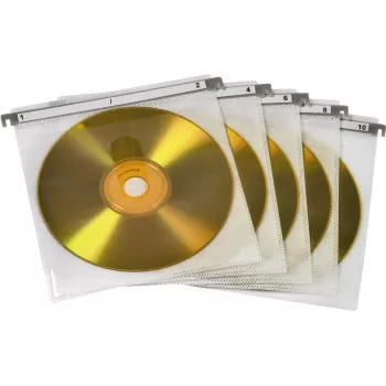 Hama CD/DVD Doppel-Schutzhüllen, 50 Stück, Weiß 2 discs