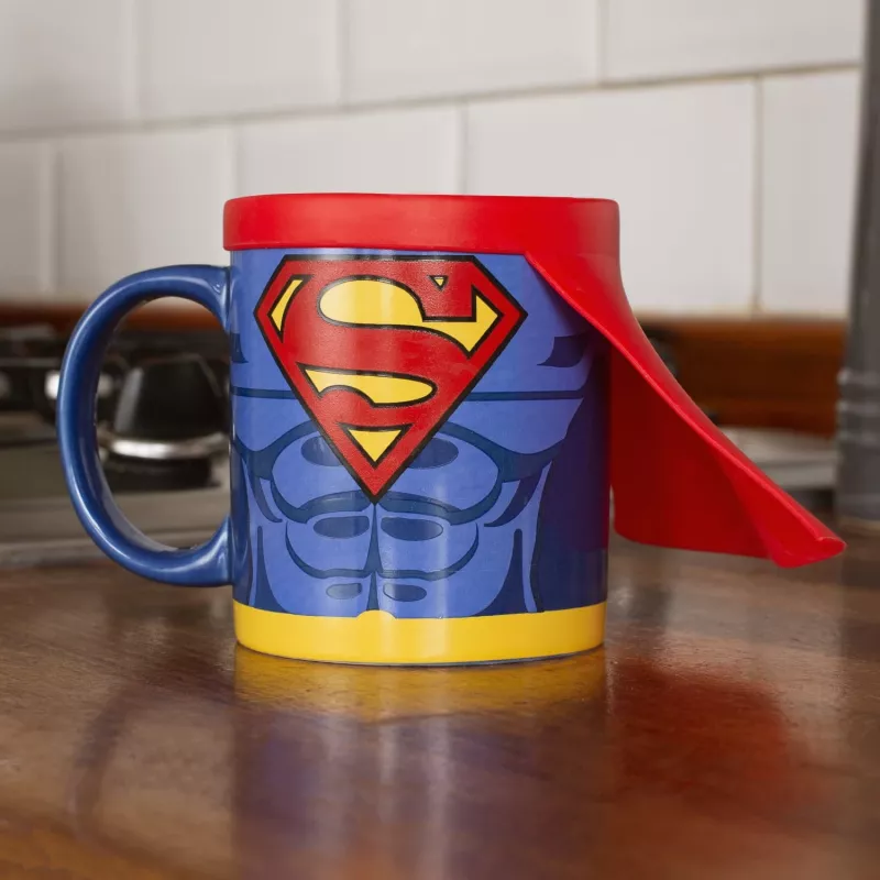 Thumbs Up Superman Mug with Cape, Einzelbild, 0,25 l, Blau, Rot, Keramik, Silikon, Universal, 1 Stück(e)